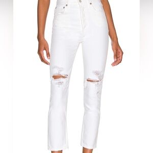 NWT in original packaging AGOLDE RILEY CROP SZ 29 IN SLANT (WHITE)